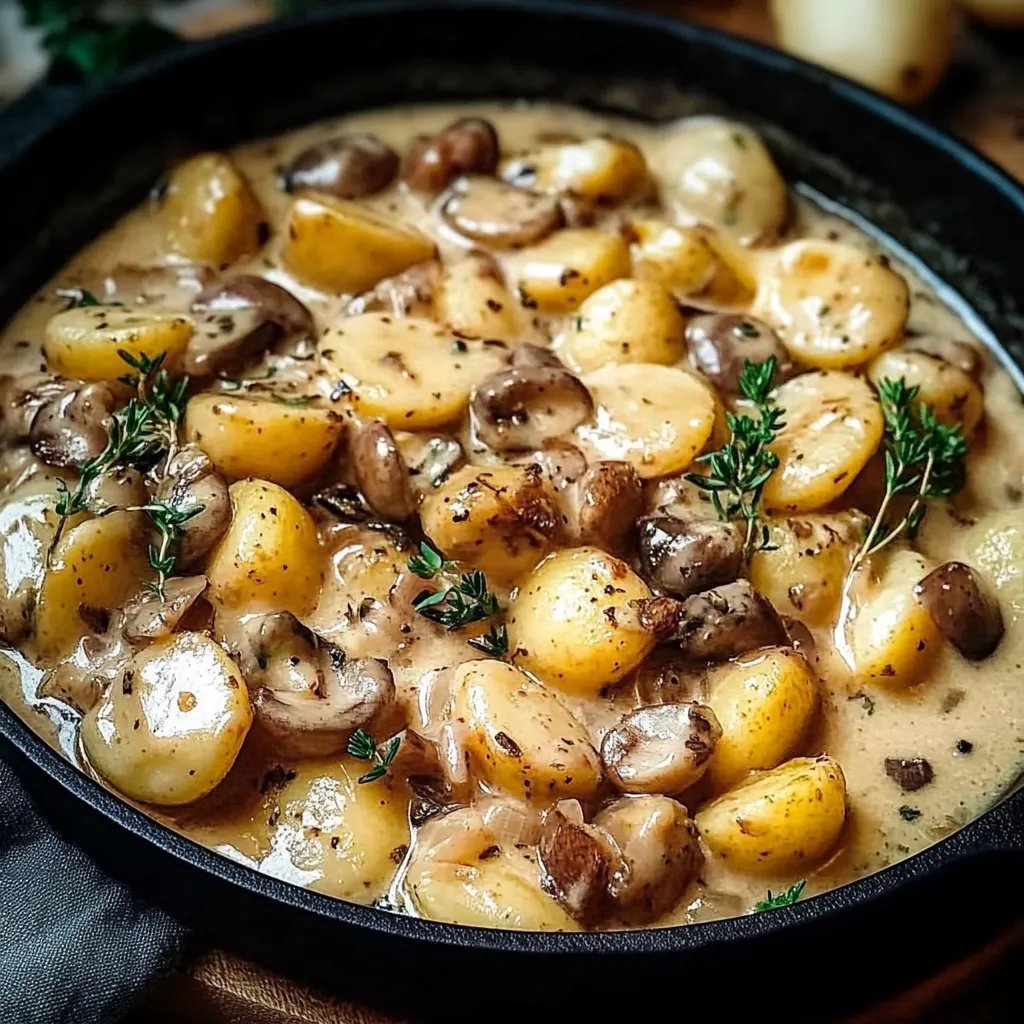 Kartoffeln mit Knoblauch-Sahnesauce