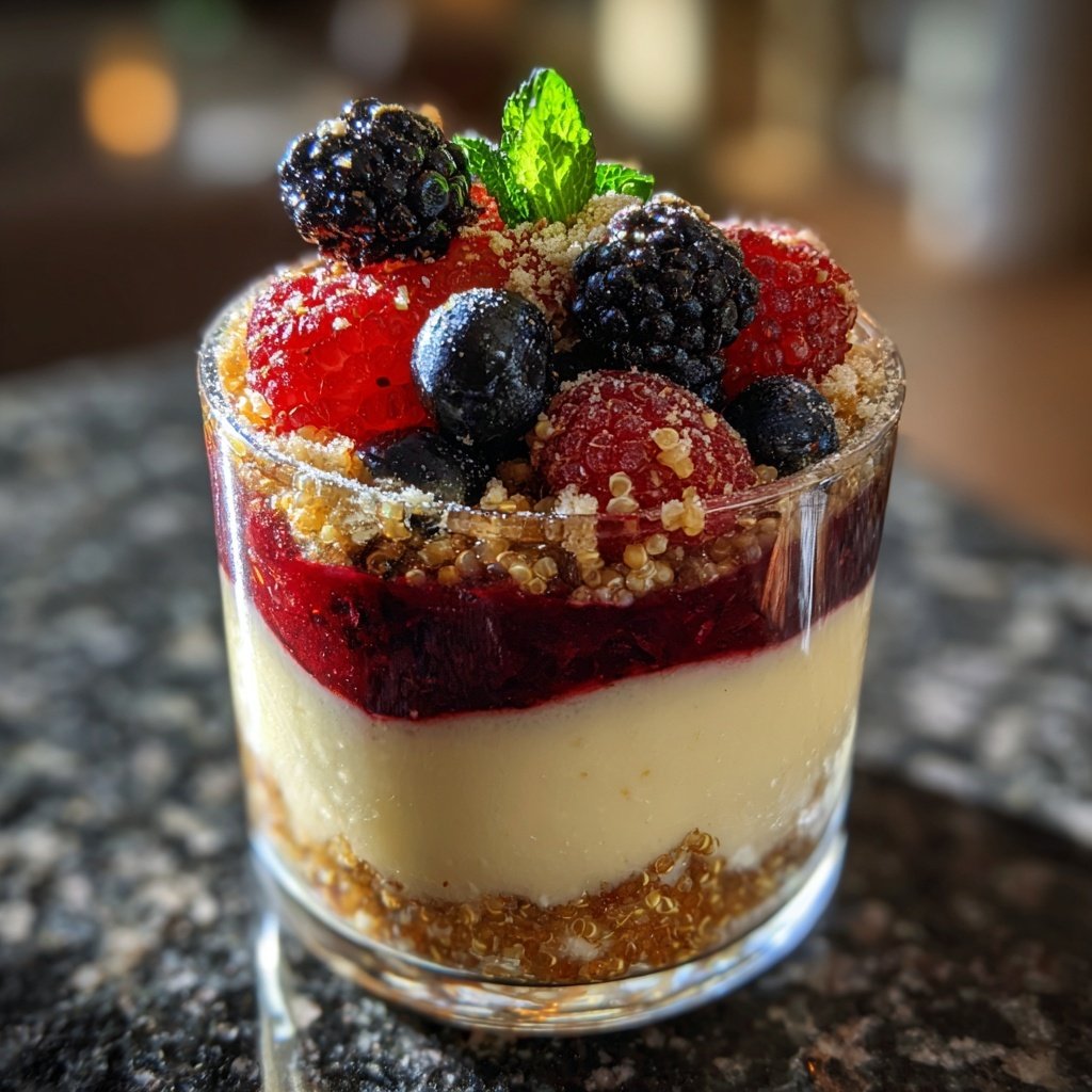 Sahneige Beeren Quinoa Parfait