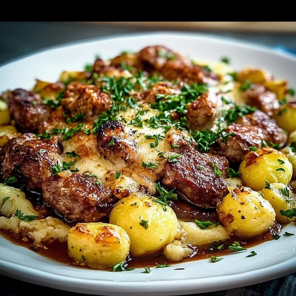 Rosenkohlauflauf mit Hackfleisch und Kartoffeln