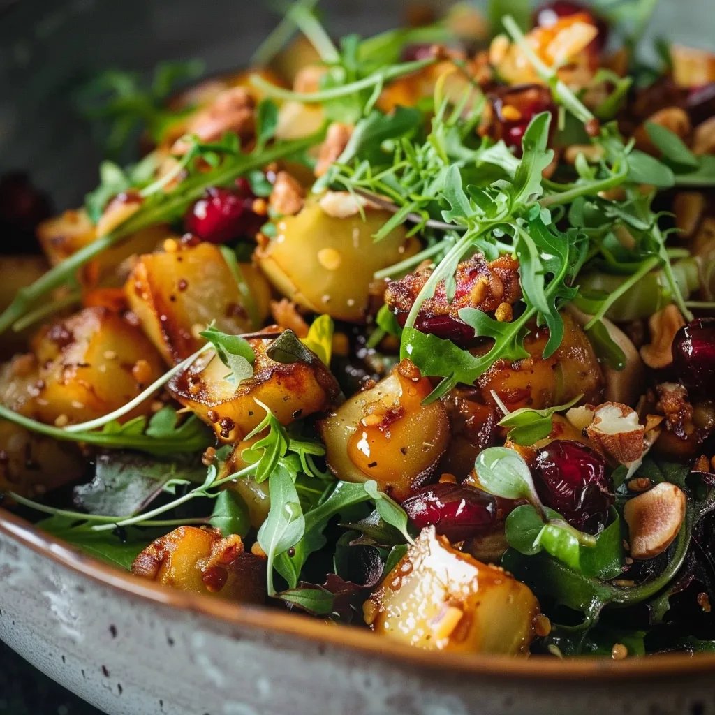 Herbstsalat mit Ahorn-Senf-Dressing