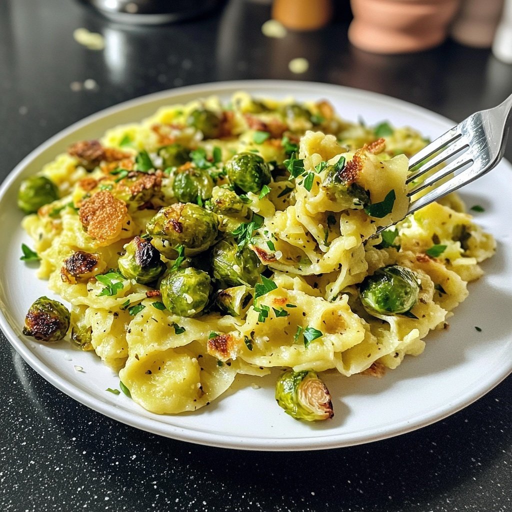 Spätzle mit Rosenkohl
