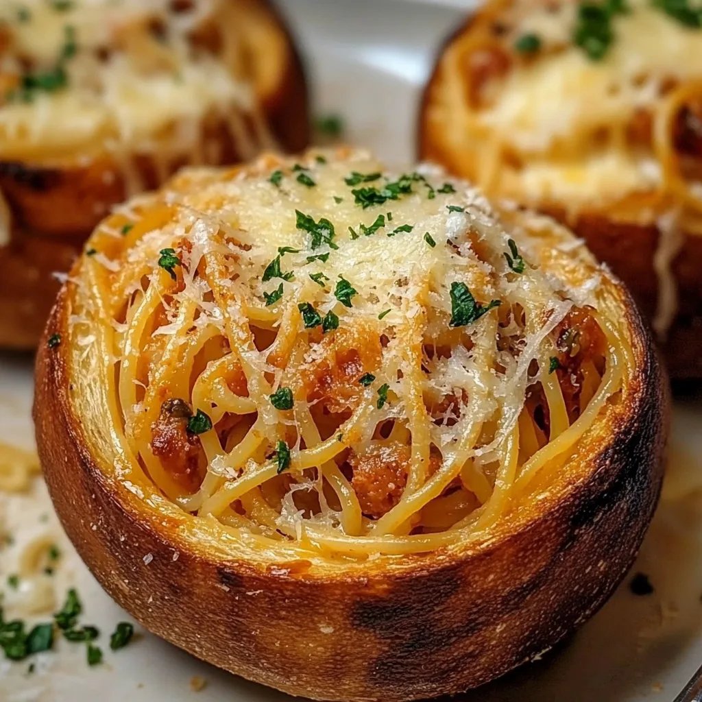 Spaghetti-Knoblauchbrot-Schalen: Ett fantastiskt ultimat recept