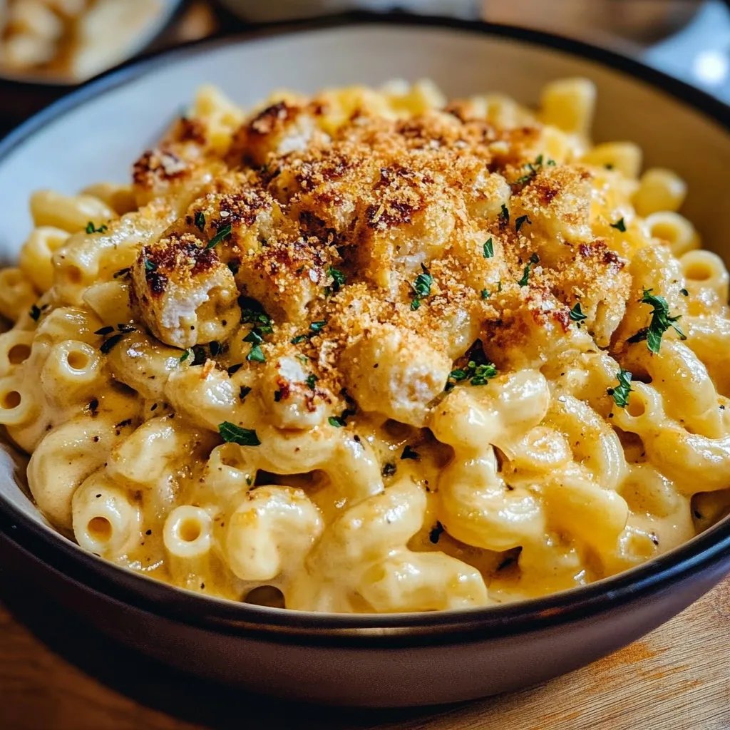 Cremiges Hähnchen Mac and Cheese