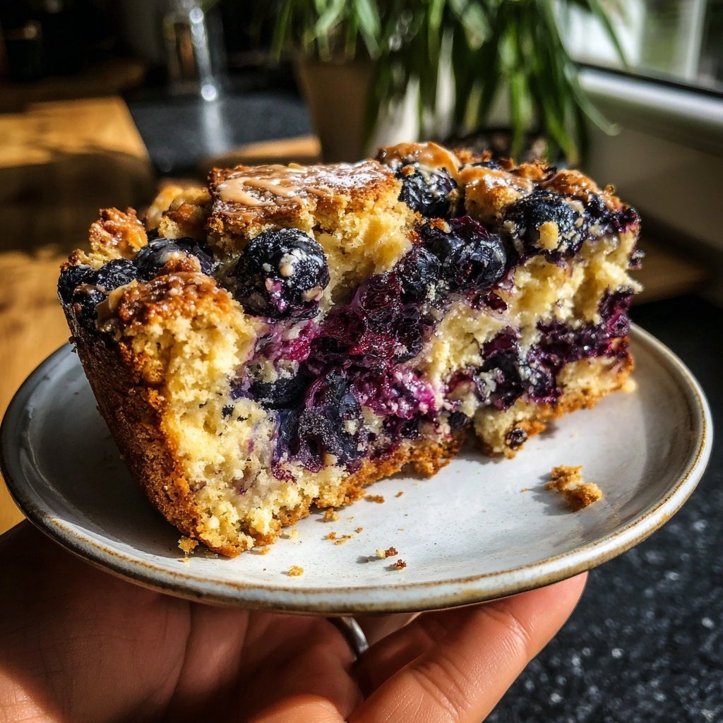 Blaubeeren Zitrone Sauerteig mit gesalzenem Karamell