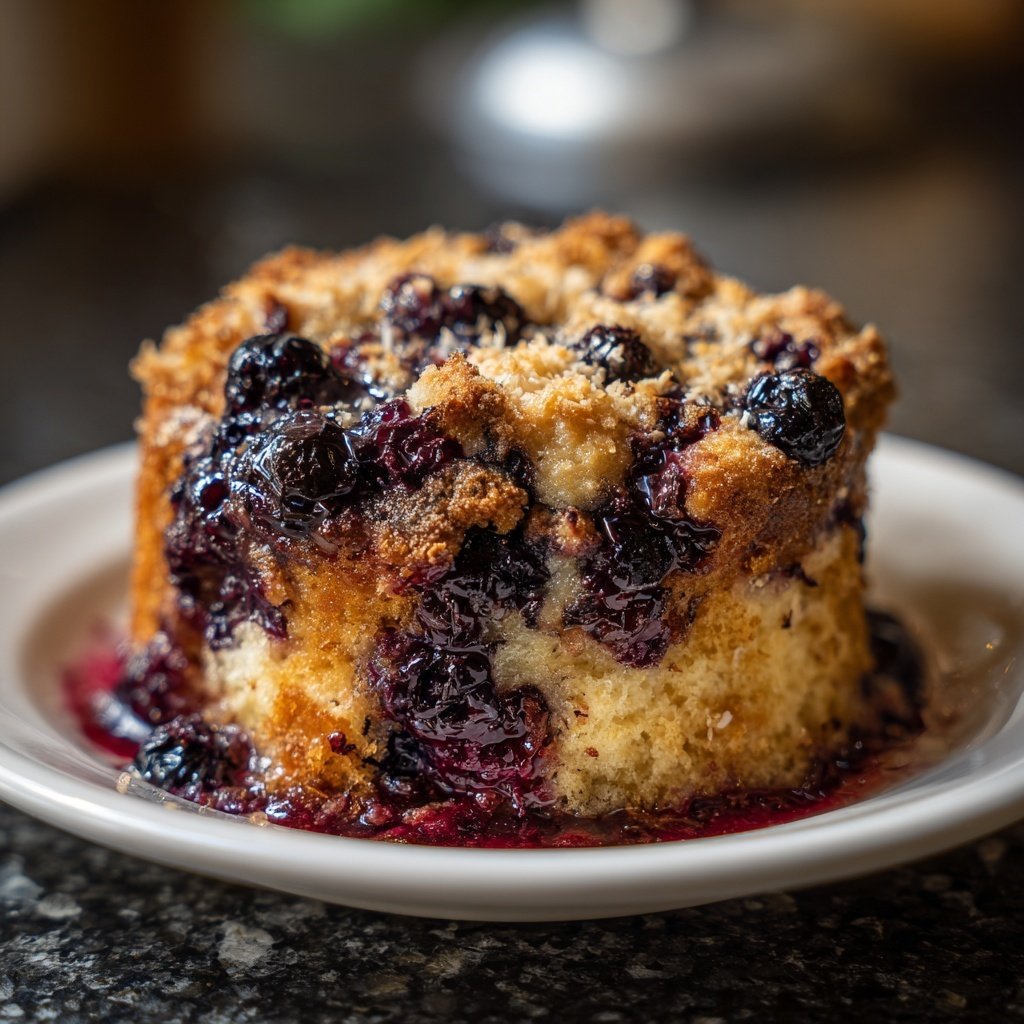 Zitrone Blaubeeren Sauerteig mit Kokosnuss Topping