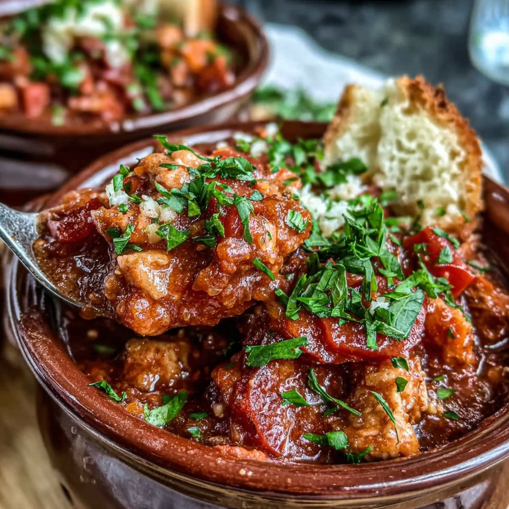 Scharfes Puten-Chili in Schalen