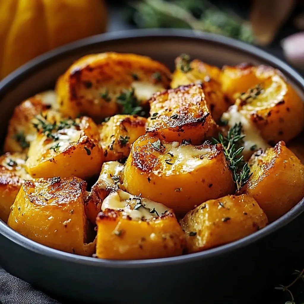 Herbstlicher Ofenkürbis mit Ofenkäse