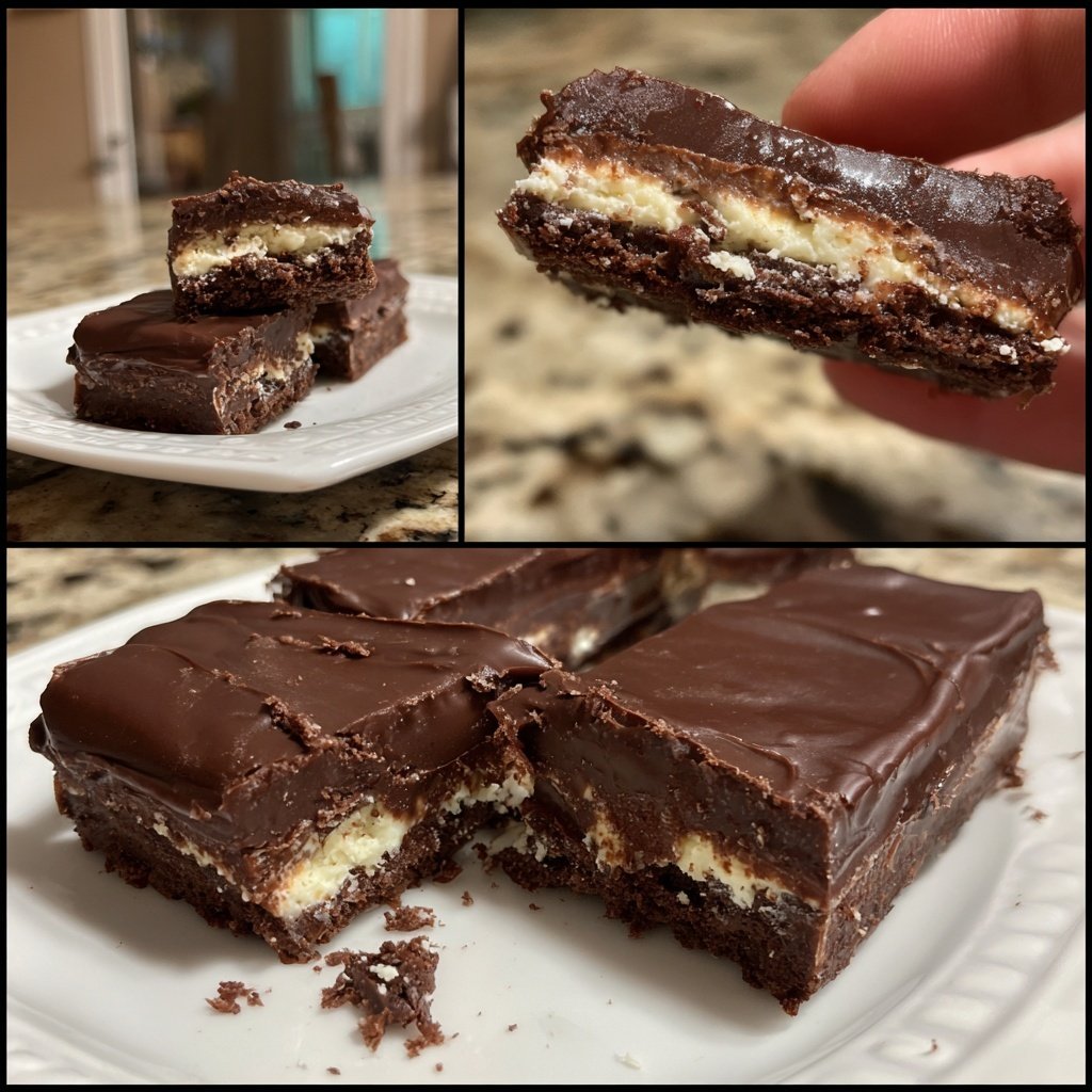 Reichhaltige Schoko Fudge Topfen Riegel