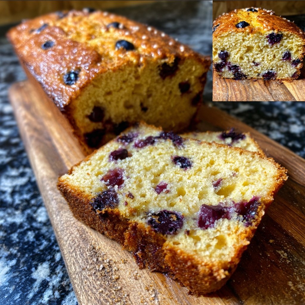 Würziger Zitrone Blaubeeren Sauerteig Brotbacken