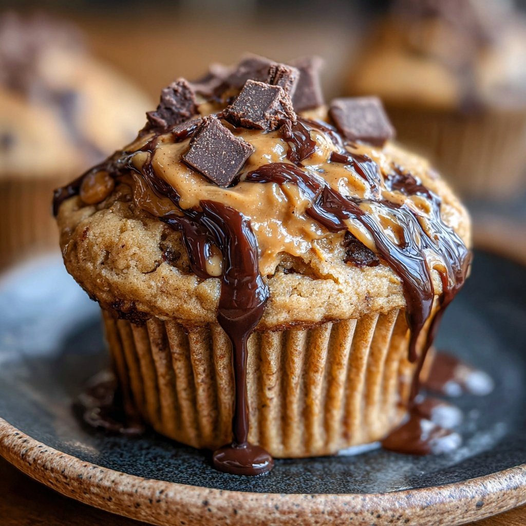 Erdnussbutter Schoko Cupcake