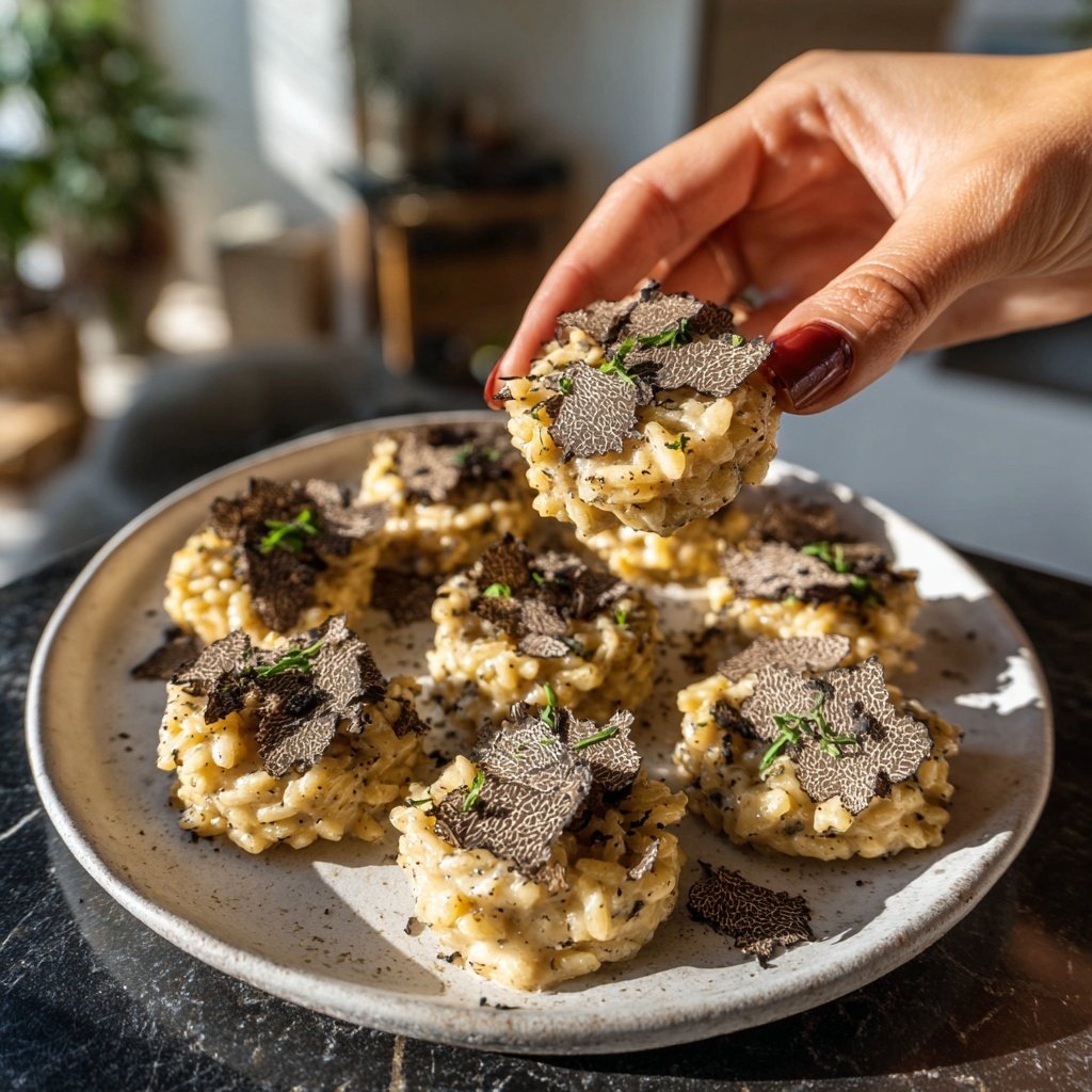 Herzhafte Trüffel Risotto Häppchen