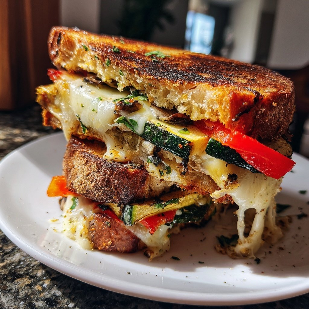 Herzhafter Gebratener Gemüse Sandwich