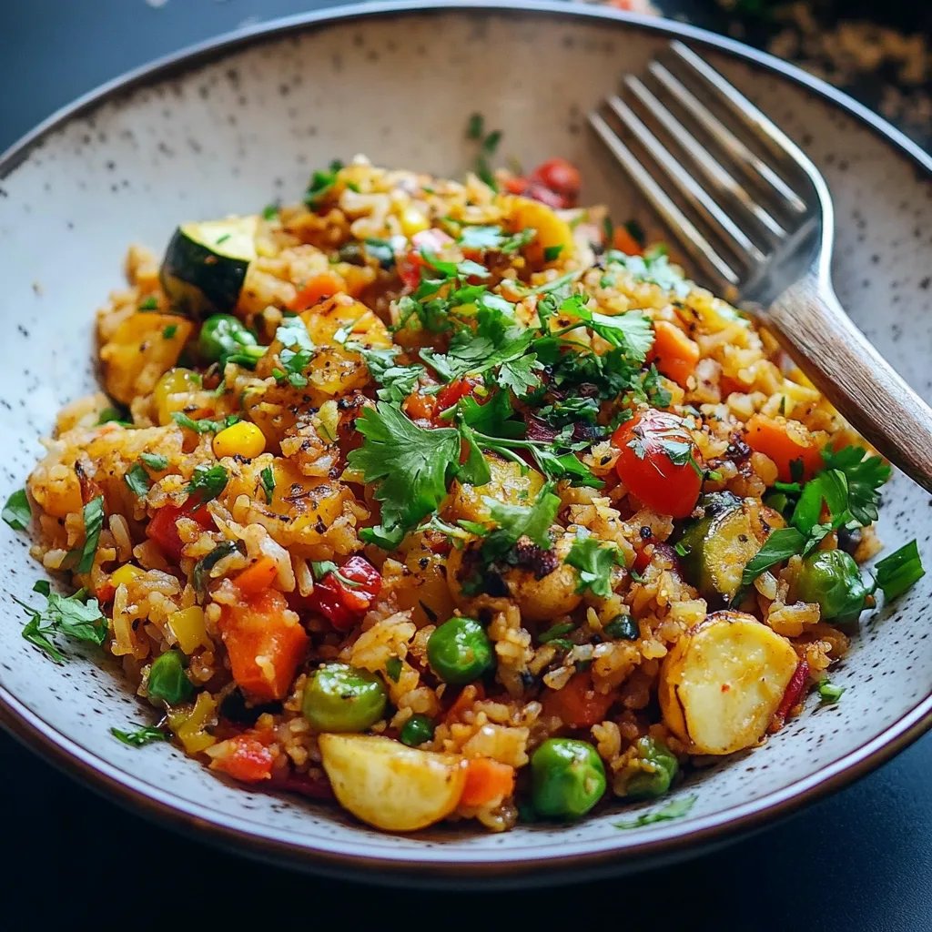 Gebratener Reis mit Ei und Gemüse