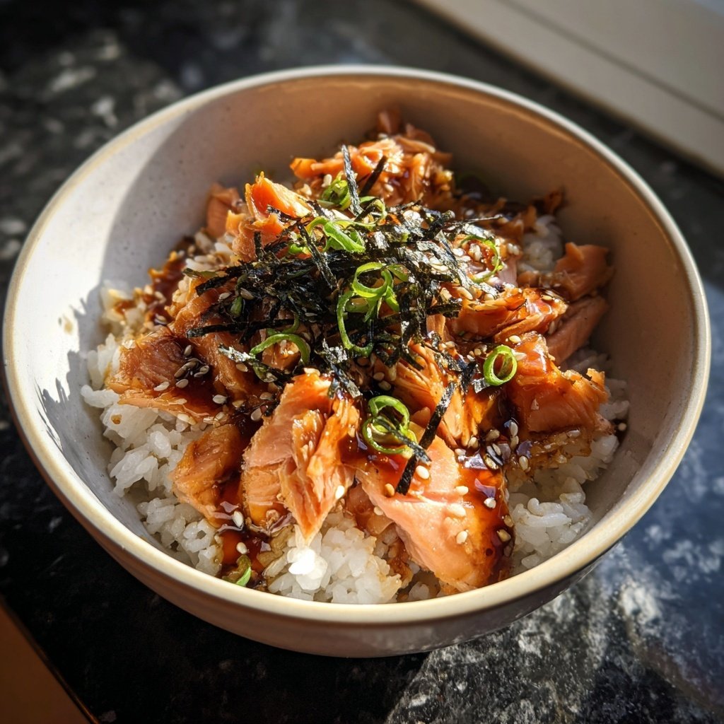 Teriyaki Lachs Reis Bowl