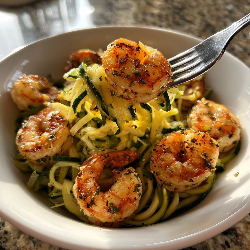 Zucchini Nudeln Mit Garnelen