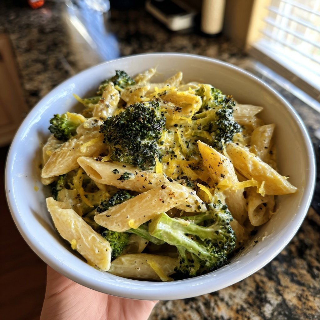 Cremige Zitronen-Brokkoli-Pasta