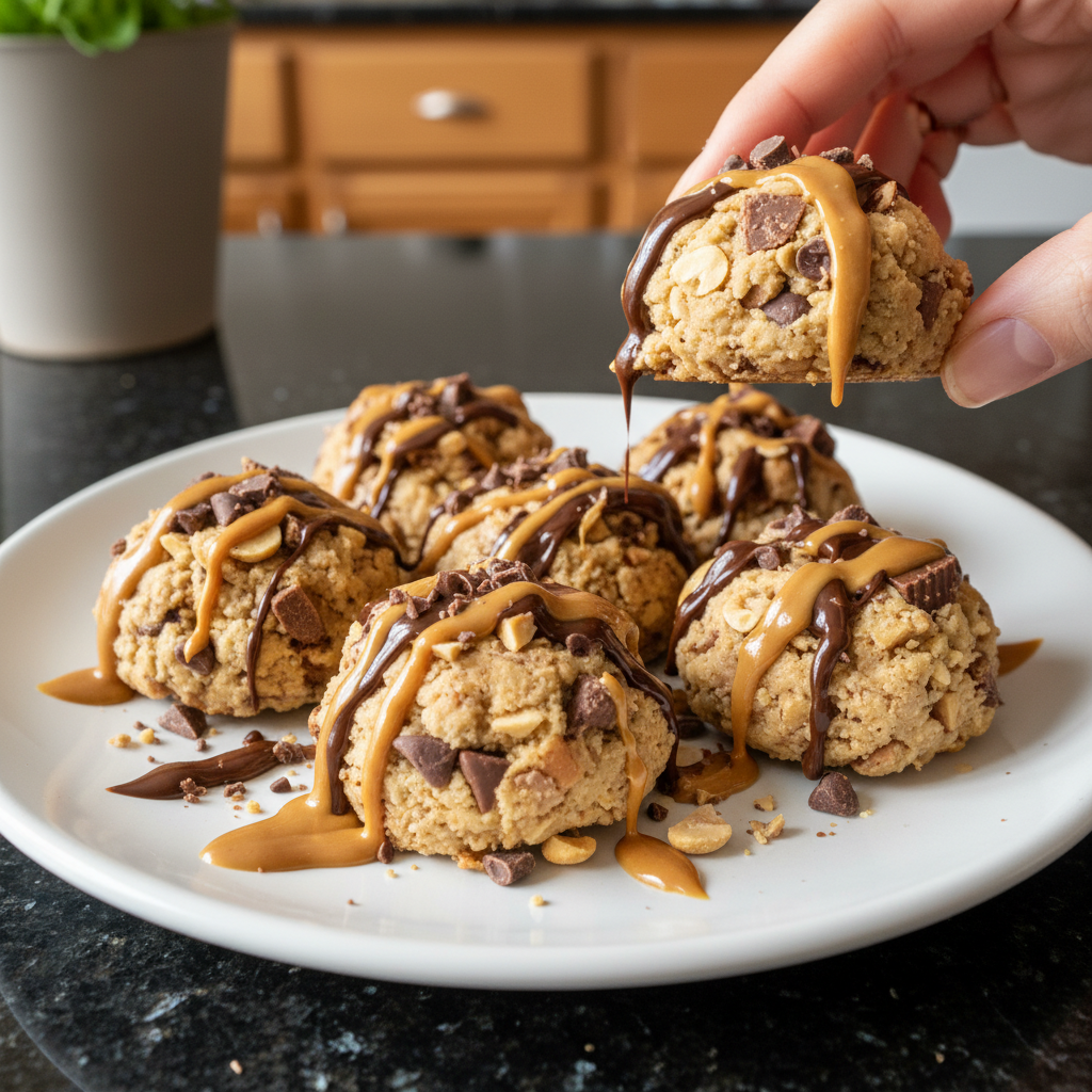 No Bake Reese’s Keksteig Bites