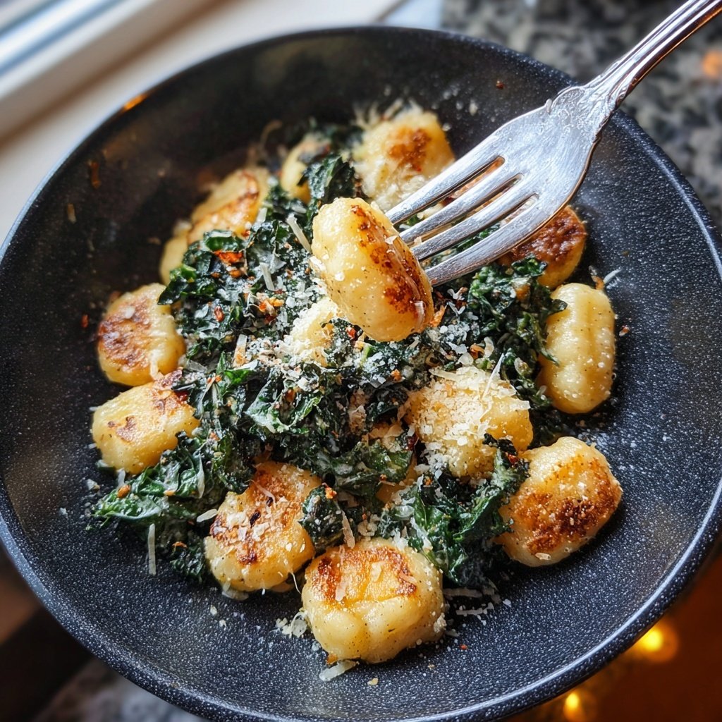 Cremige Grünkohl-Gnocchi-Pfanne