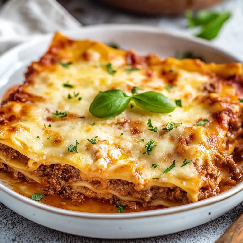 Klassische Lasagne Bolognese mit Bechamelsoße