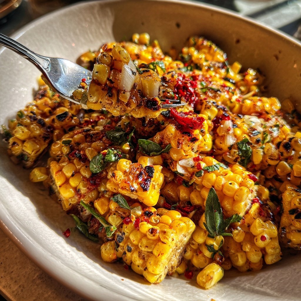 Würziger Gebratener Maissalat