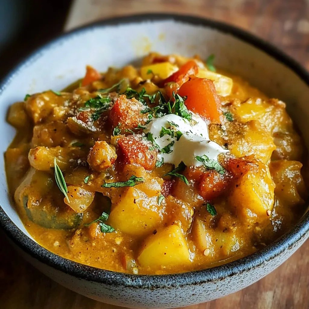 Kartoffel-Curry mit Kürbis und Linsen