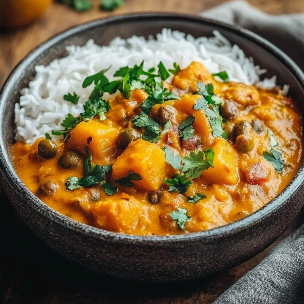 Süßkartoffel-Kichererbsen-Curry