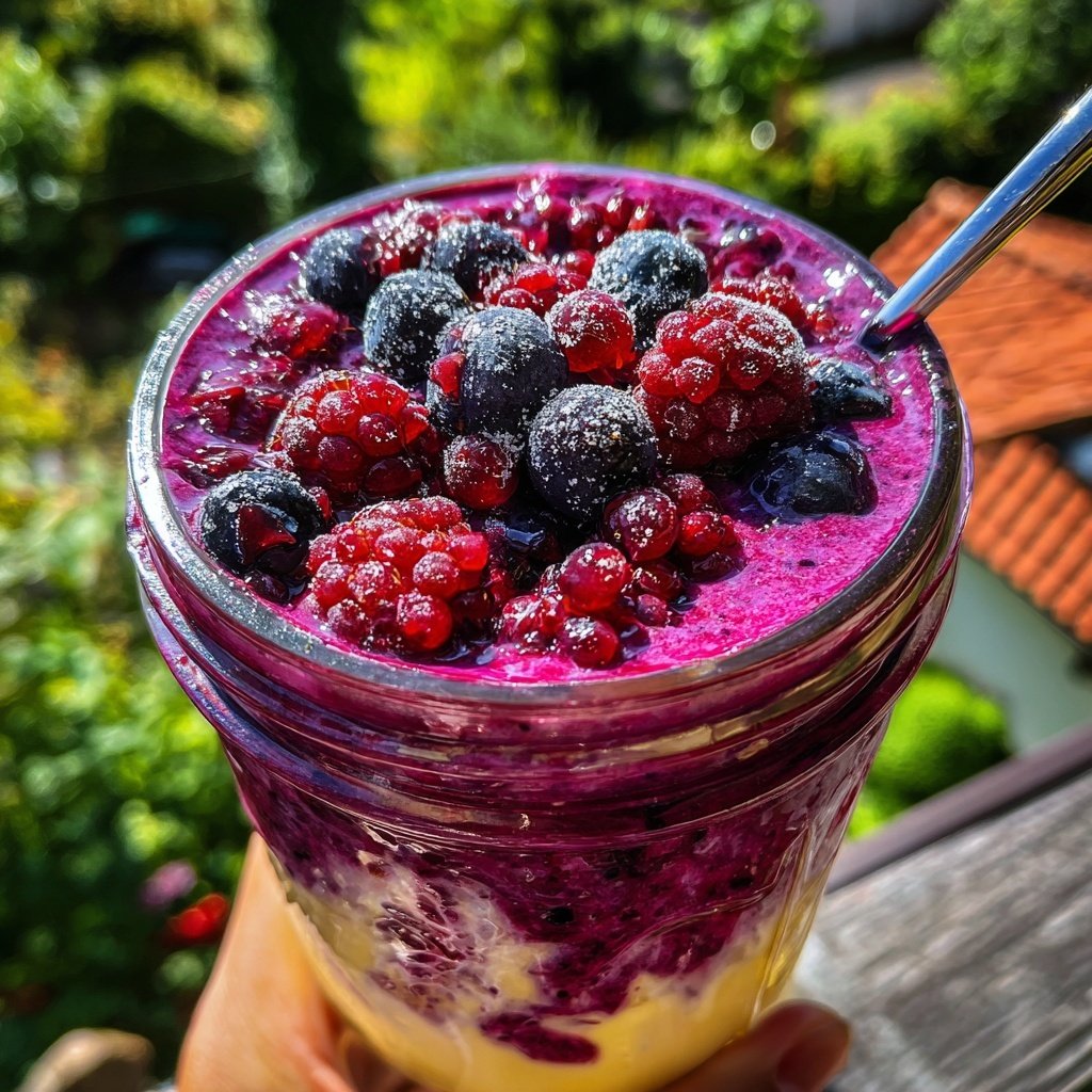 Kefir Beeren Frühstücks Smoothie