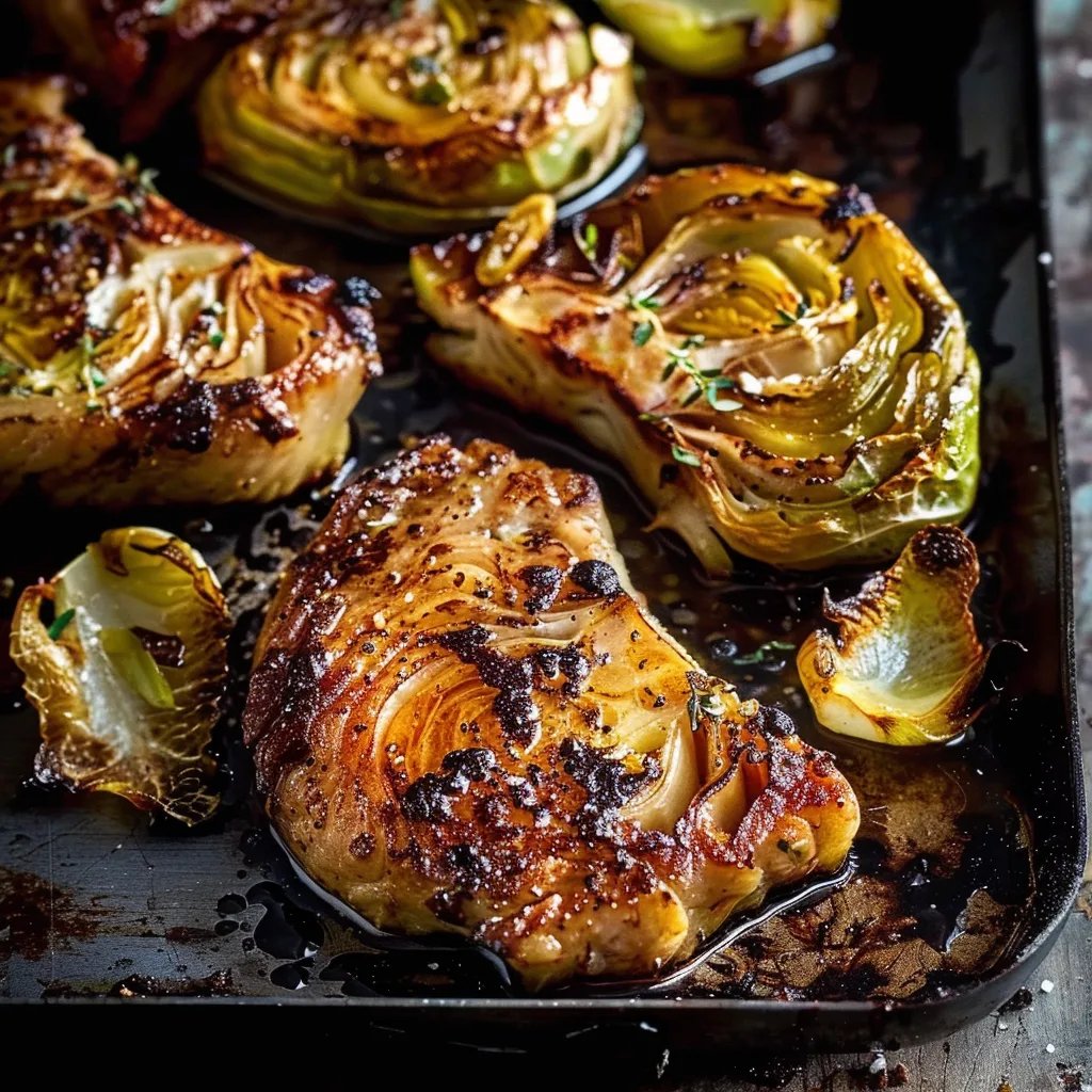 Weißkohlsteaks aus dem Ofen