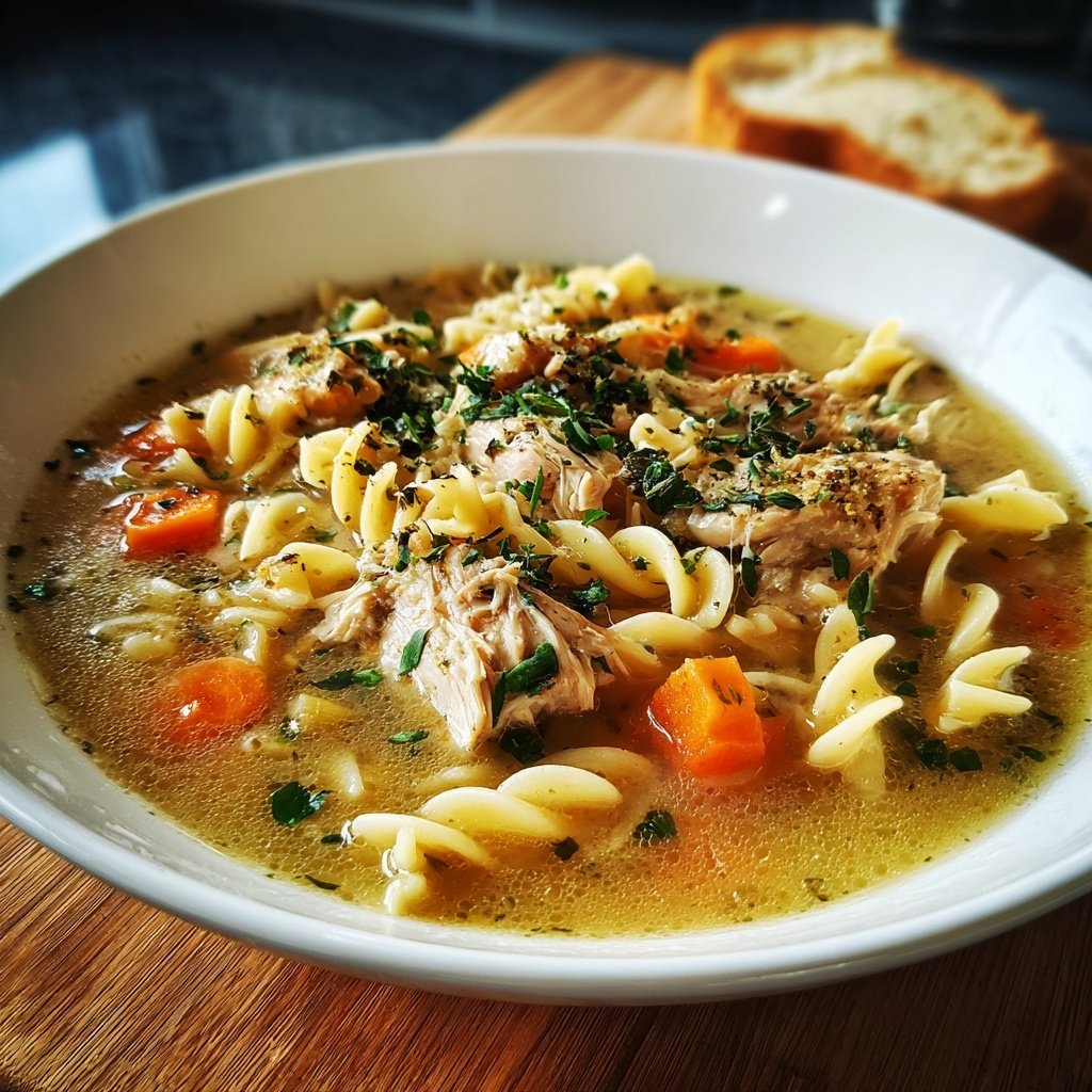 Cremige Hühnersuppen-Nudelsuppe Ultimativ