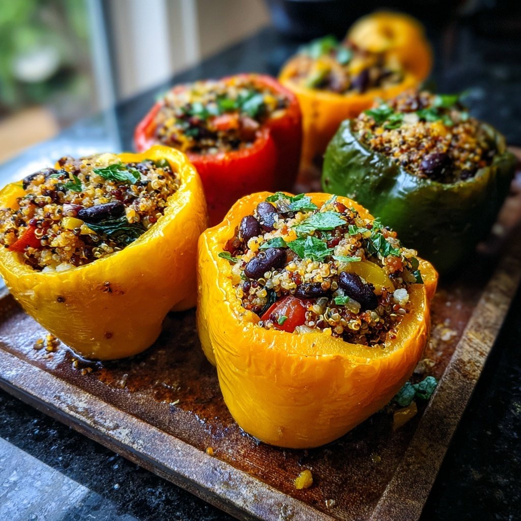 Herzhafte Gemüsegefüllte Paprika