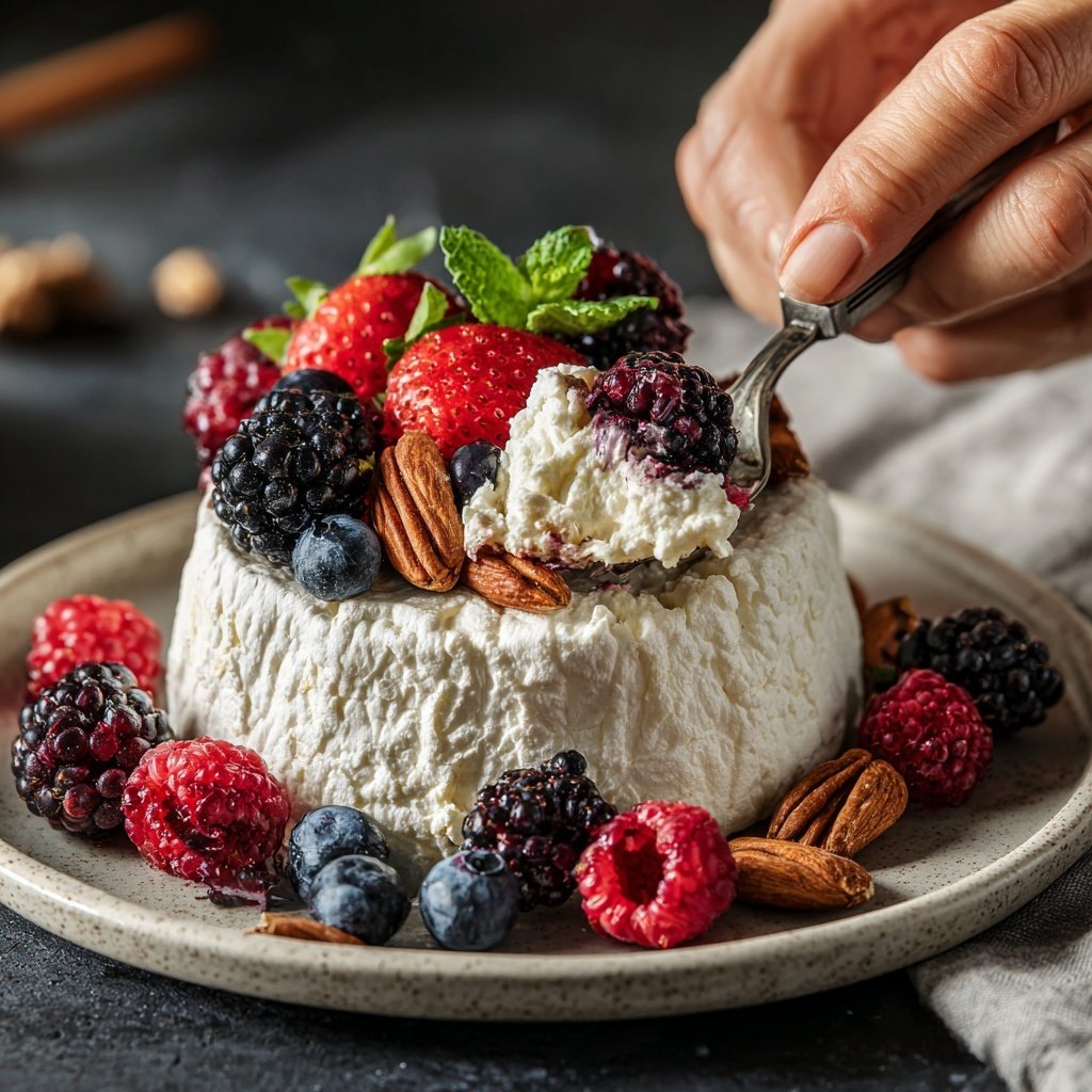 Hüttenkäse Obst Snack