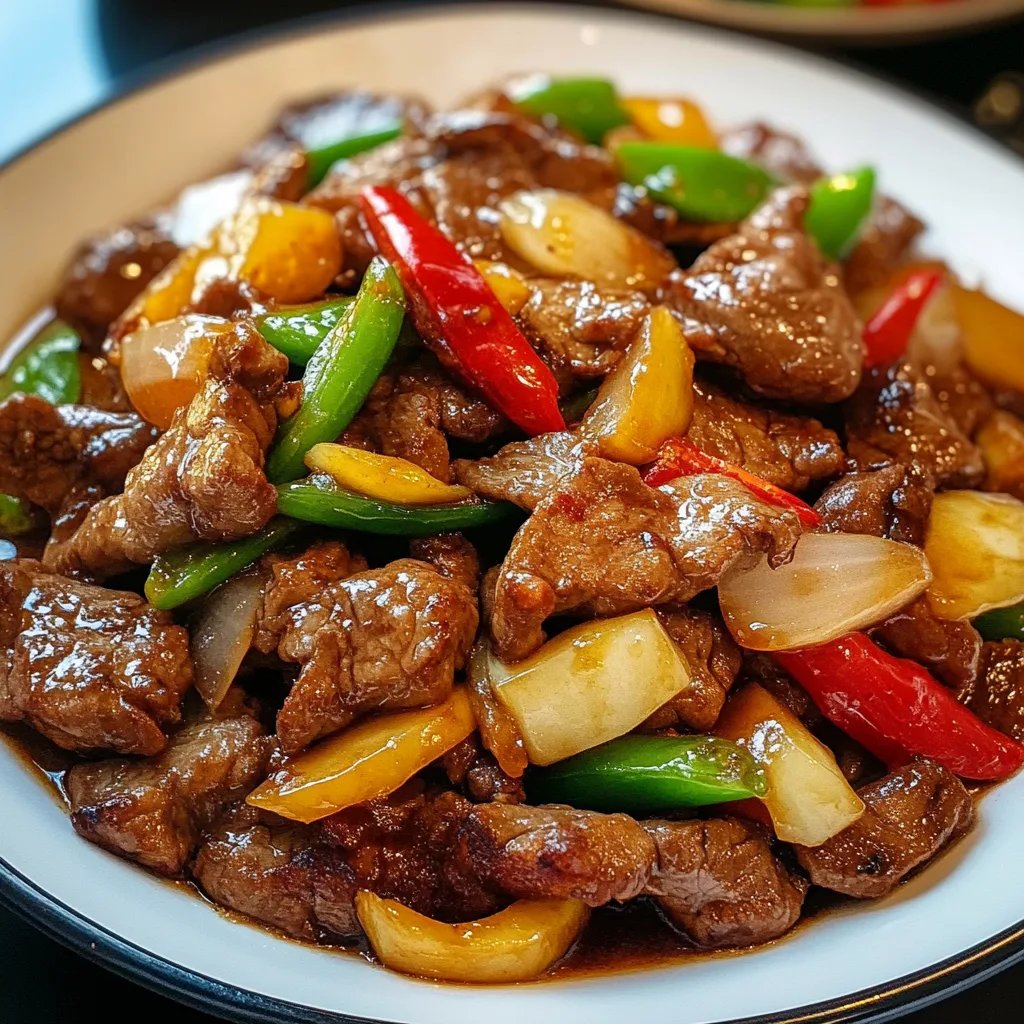 Rindfleisch-Zwiebel-Pfanne nach chinesischer Art