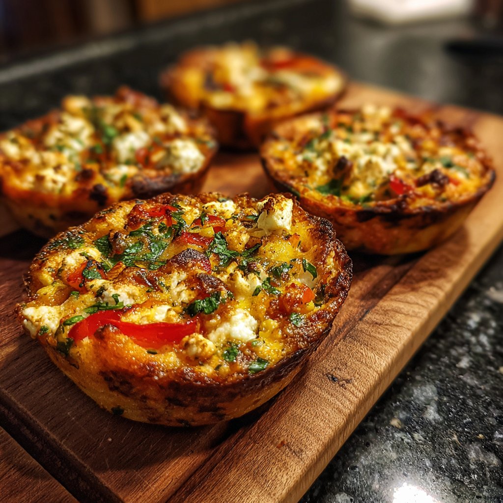 Gebackene Hüttenkäse Pizza Boote