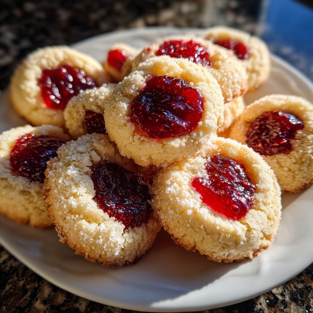 Engelsaugen-Plätzchen mit roter Johannisbeerfüllung​