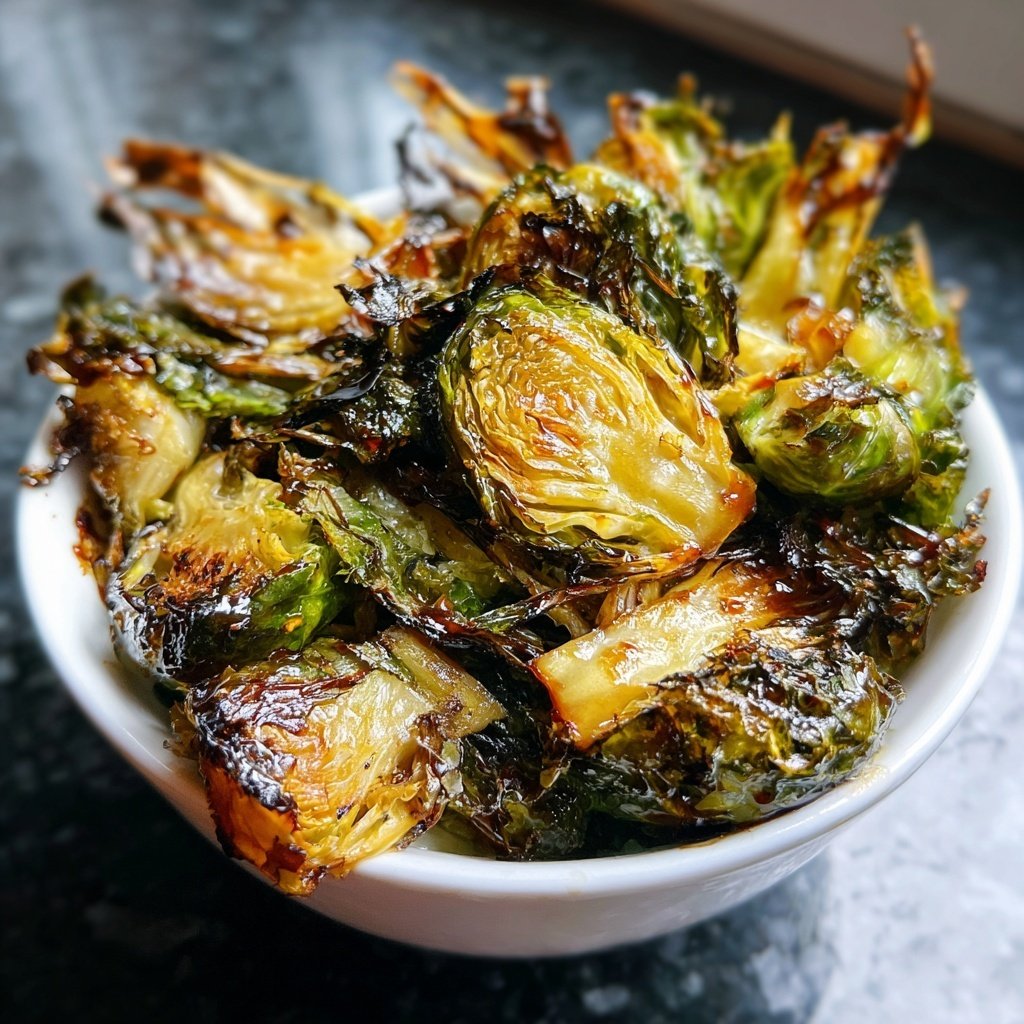 Veganer Ofenrosenkohl mit Balsamico-Honig-Alternative​