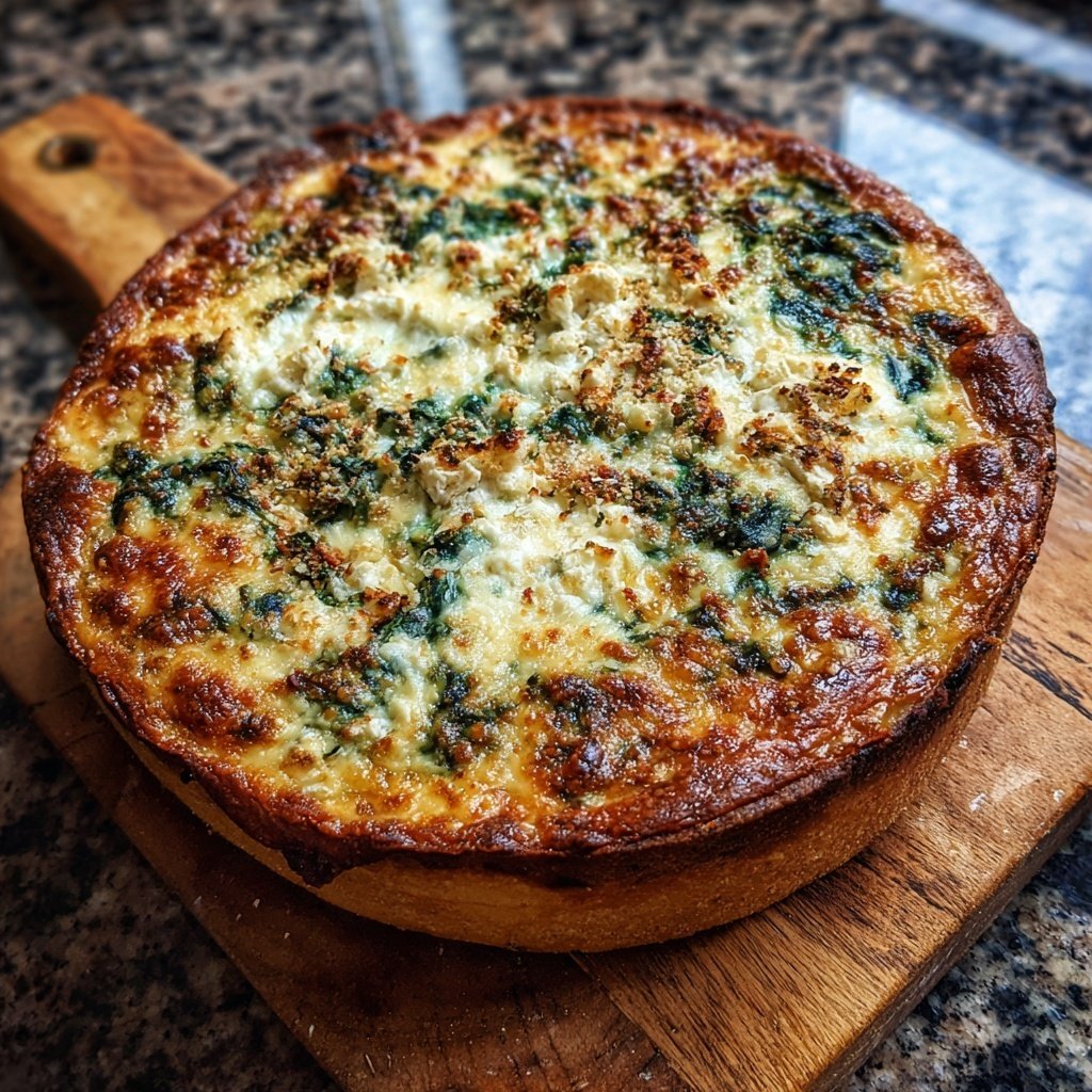 Pfannenpizza mit Vanille und Spinat