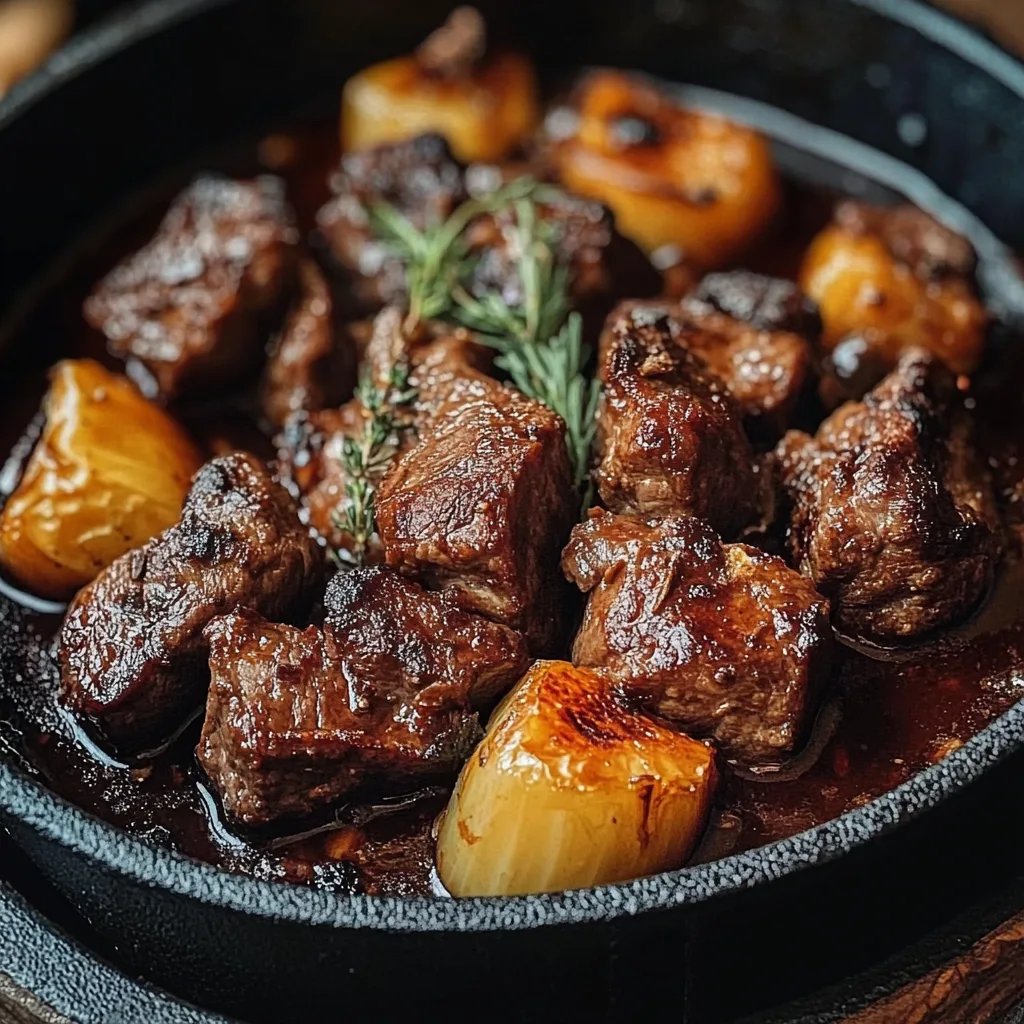 Schaschlik-Topf aus dem Ofen