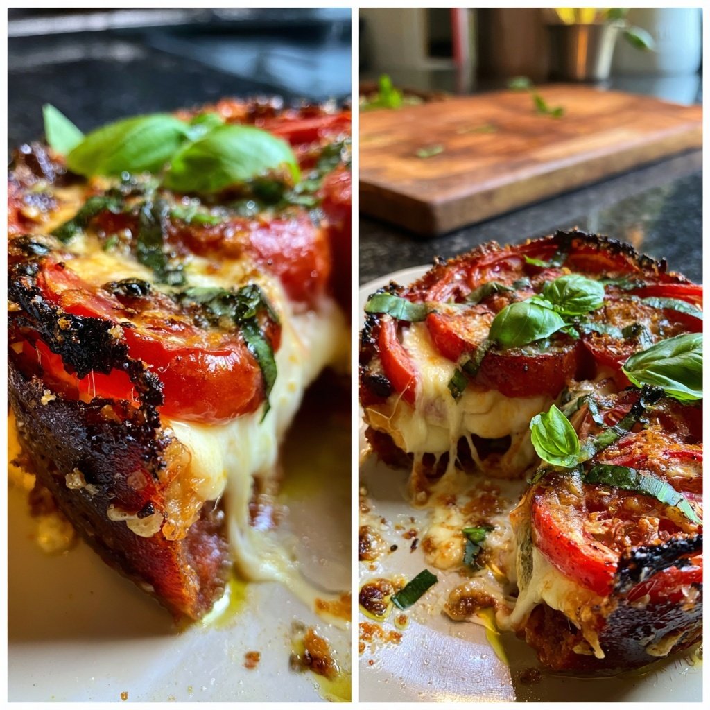 Gebackene Tomaten Mozzarella Türmchen