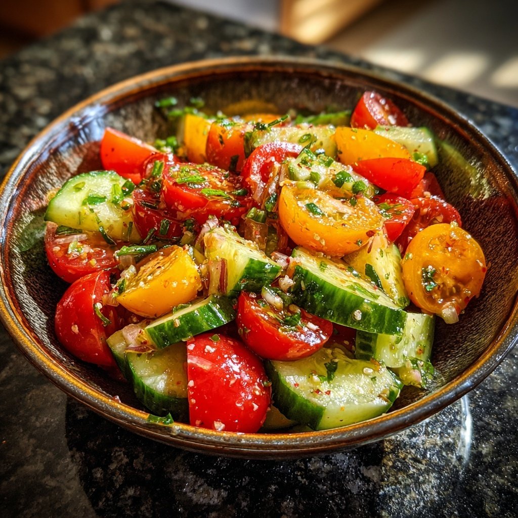 Klassischer Gurken-Tomaten-Salat