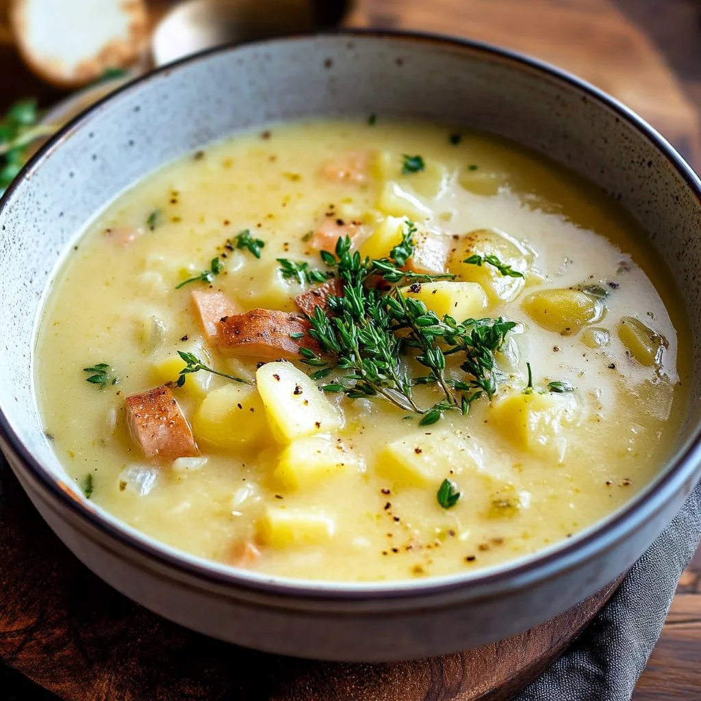 Omas Kartoffelsuppe mit Würstchen