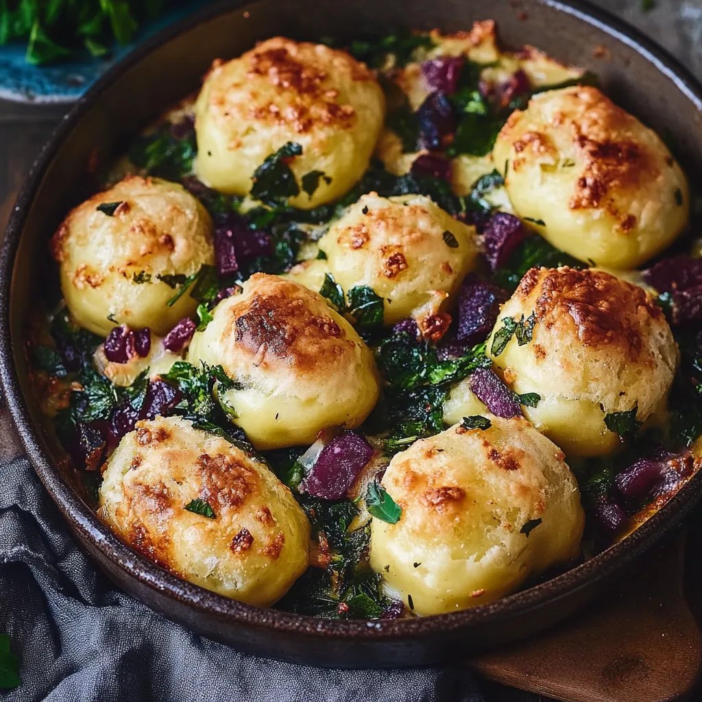 Knödel-Rotkohl-Auflauf