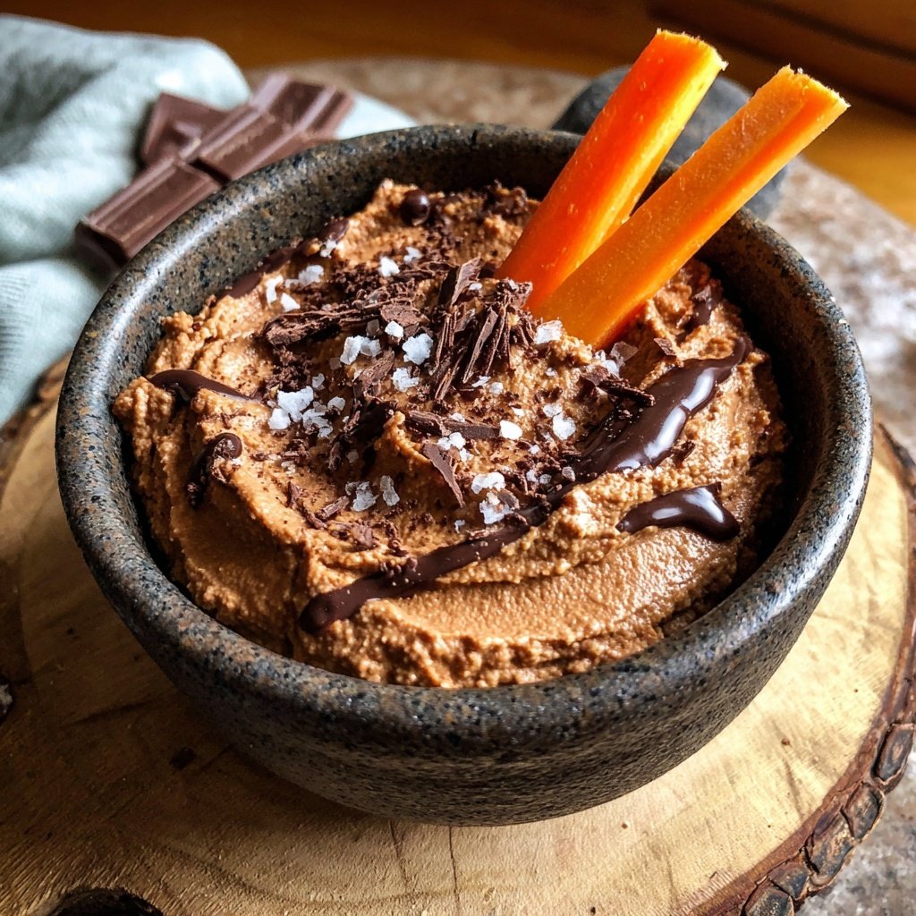 Schokoladen Hummus Kichererbsen Dip
