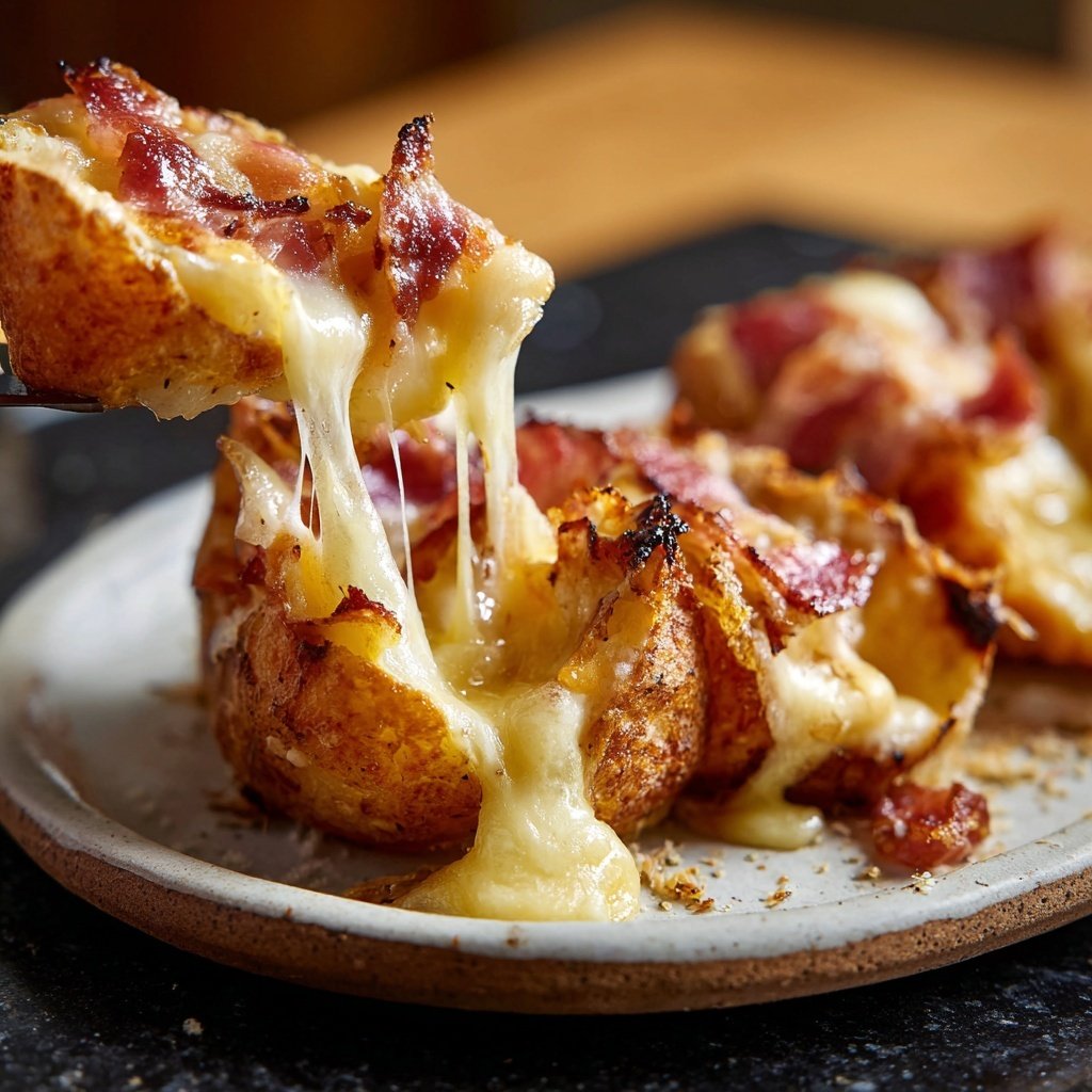 Raclette Pfännchen mit Ei und Speck