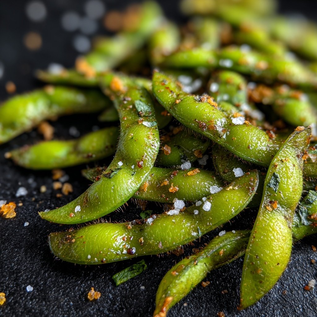Knoblauch-Kräuter-Edamame-Schoten