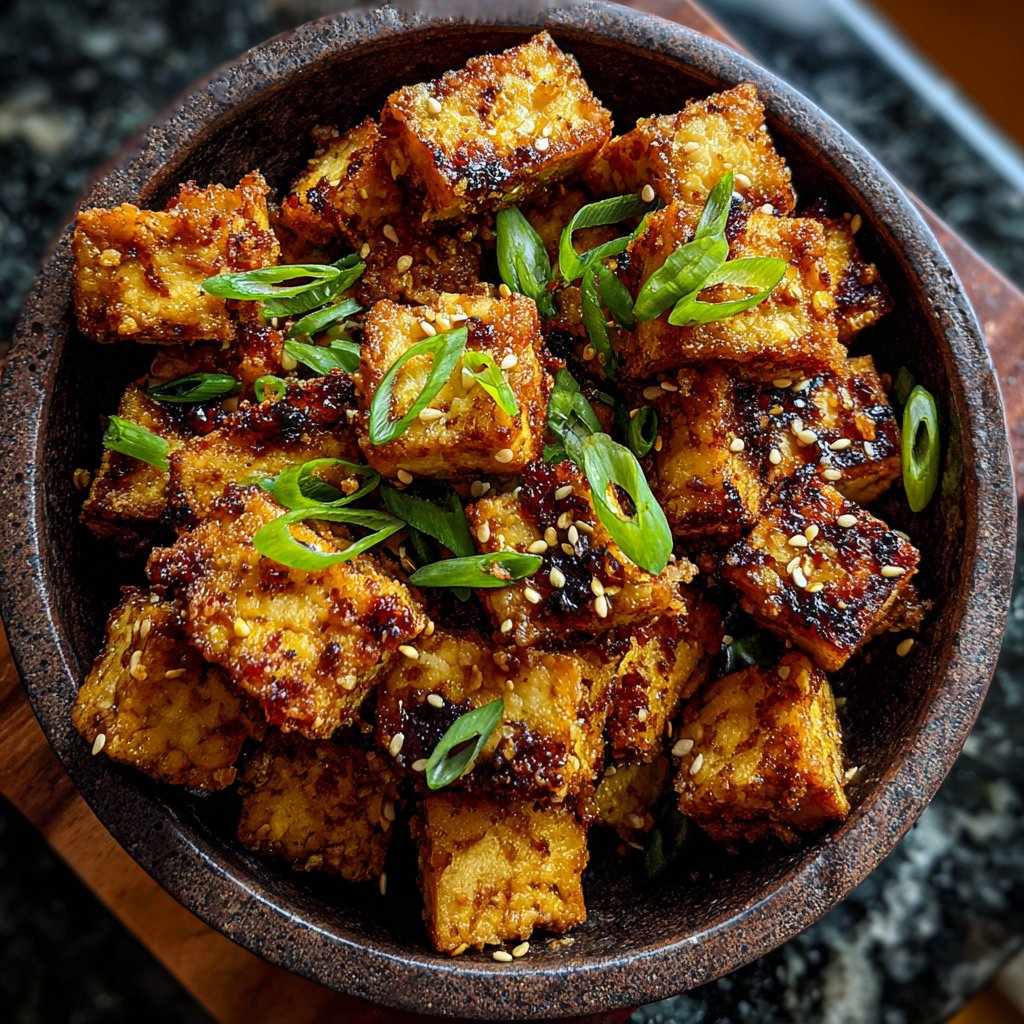 Knusprige Sesam Tofu Luftfritteuse