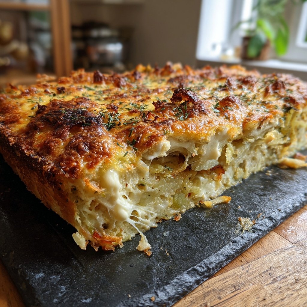 Überbackener Gemüseauflauf mit Wintergemüse und Käsekruste​